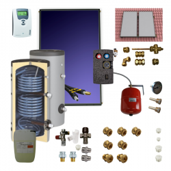 Kit chauffe eau solaire 200L avec ballon compact et 1 panneau de 2,4 m²