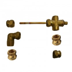 Kit raccordement 1 panneau sur inox annelé