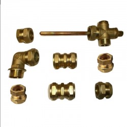 Kit raccordement 2 panneaux sur inox annelé
