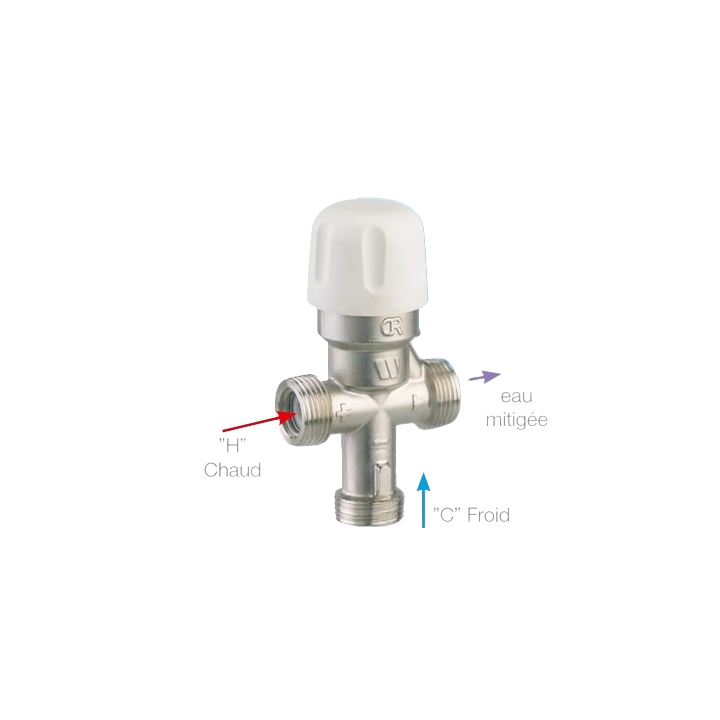 Mitigeur sanitaire 20-55°C compatible solaire 2297009M2HT