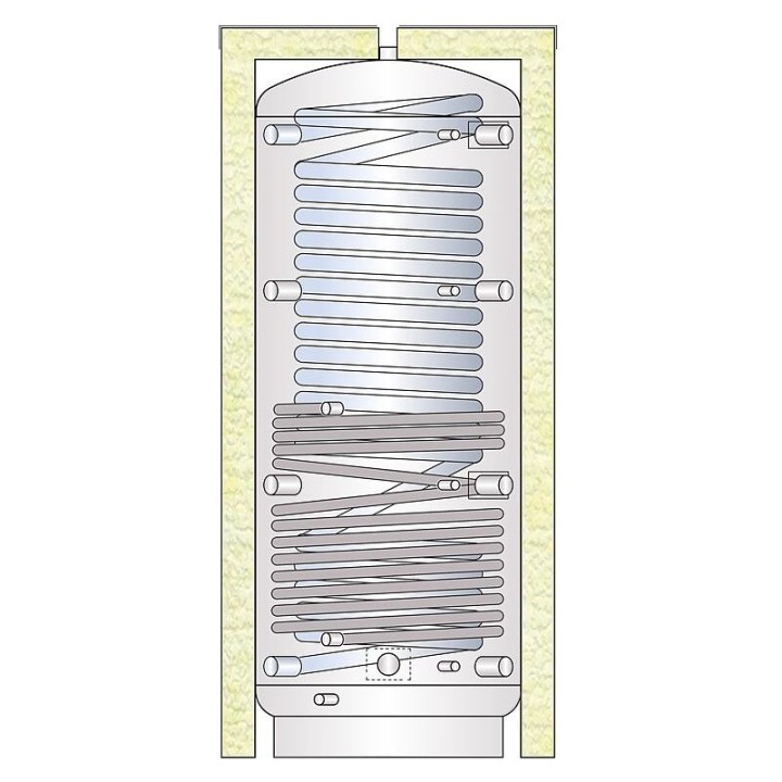 Ballon combiné BVCTM600 Hygiénique avec 1 échangeur supplémentaire